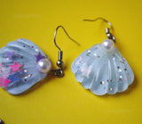 2 pairs of starry sea shells earrings