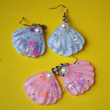 2 pairs of starry sea shells earrings