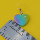 Heart gradient sparkles earrings