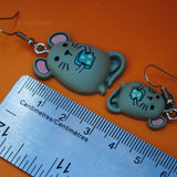 Cute mouse cheese thieves earrings