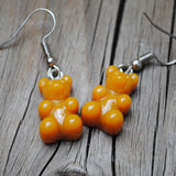 Small Solid Color Gummy bear earrings