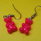 Small Solid Color Gummy bear earrings