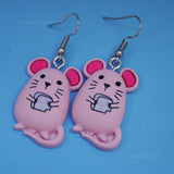 Cute mouse cheese thieves earrings