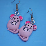 Cute mouse cheese thieves earrings