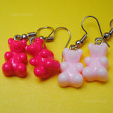 Small Solid Color Gummy bear earrings