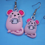 Cute mouse cheese thieves earrings