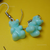 Small Solid Color Gummy bear earrings