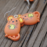 Cute mouse cheese thieves earrings