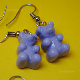 Small Solid Color Gummy bear earrings