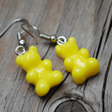 Small Solid Color Gummy bear earrings