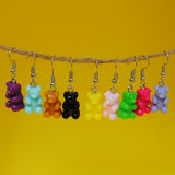 Small Solid Color Gummy bear earrings