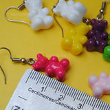 Small Solid Color Gummy bear earrings