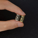 Set of 24 small Viking rune beads