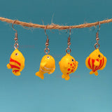 Happy bright  Yellow fish earrings :)