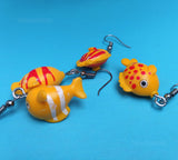 Happy bright  Yellow fish earrings :)