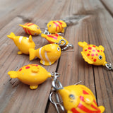 Happy bright  Yellow fish earrings :)