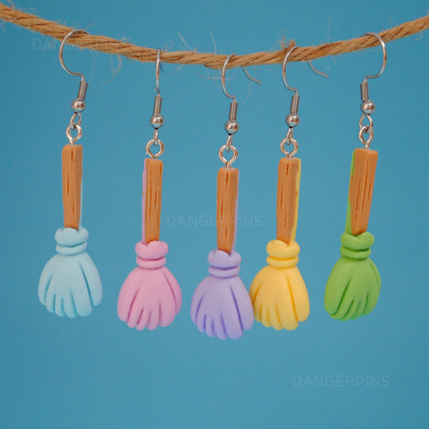 Busy Busy Broomsticks earrings