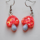 Cosmic sparkle mushroom earrings