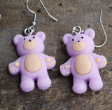 Large Gentle pastel Bears earrings