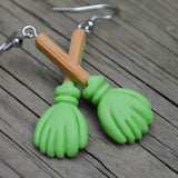 Busy Busy Broomsticks earrings