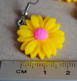 Glitter Daisies flowers earrings