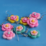 Layered Candy flower blooms earrings