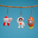 Spacefaring animals earrings