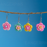 Layered Candy flower blooms earrings