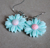 Glitter Daisies flowers earrings