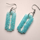 Razorblade sparkle earrings