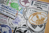 60 Retro Travel stamp stickers