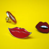 Set of 3 Hot Lips hard enamel pins