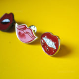 Set of 3 Hot Lips hard enamel pins