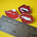 Set of 3 Hot Lips hard enamel pins