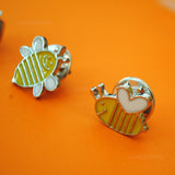 Set of 3 small Bee pins