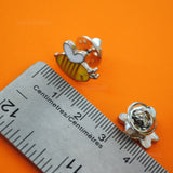 Set of 3 small Bee pins