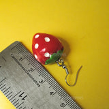 Cartoon Strawberry earrings - cute kawaii