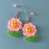 Happy Flowers earrings - cute kawaii