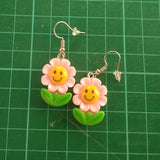 Happy Flowers earrings - cute kawaii