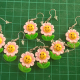 Happy Flowers earrings - cute kawaii