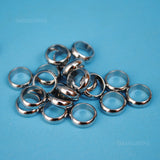 Set of 20 Minimal steel hair rings / rings - viking beard braid