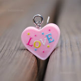 2 Pairs of Small Love Declarations heart earrings