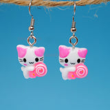 Small Cat Kitten candy guardians earrings