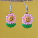 Happy Flowers earrings - cute kawaii