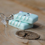 cute notepad memo pad earrings