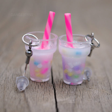 Extra creamy milkshake earrings :)