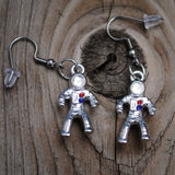 Silver color Astronaut earrings