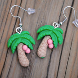 Tropical palm trees earrings