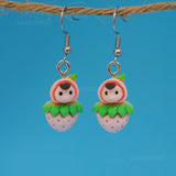 Small Strawberry girl earrings