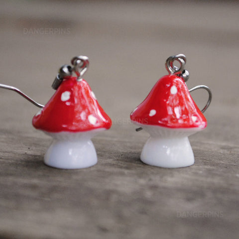 Mini Magical Mushroom earrings